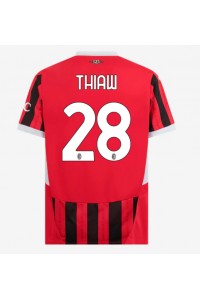 AC Milan Malick Thiaw #28 Voetbaltruitje Thuis tenue 2024-25 Korte Mouw